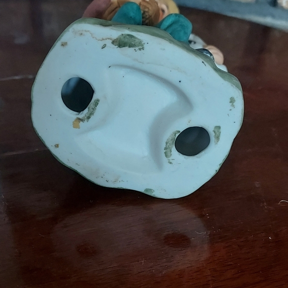 Vintage Old Man With Basket And Dalmatian Dog Bisque Porcelain Figurine - Picture 10 of 10